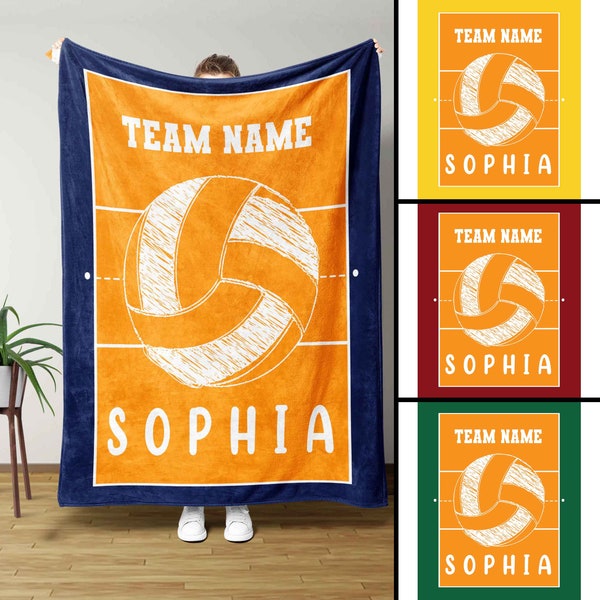 Volleyball Blanket, Personalized Blankets And Throws, Volleyball Gifts, Volleyball Team Gifts, Volleyball Coach Gift, Coach Gifts, Team Gift