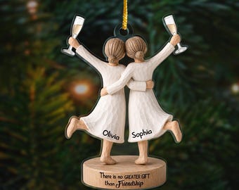 Personalized Best Friend Ornament, Friendship Christmas Ornament 2026, Bestie Gift for Women, Friends Forever Ornament, Friendship Keepsake