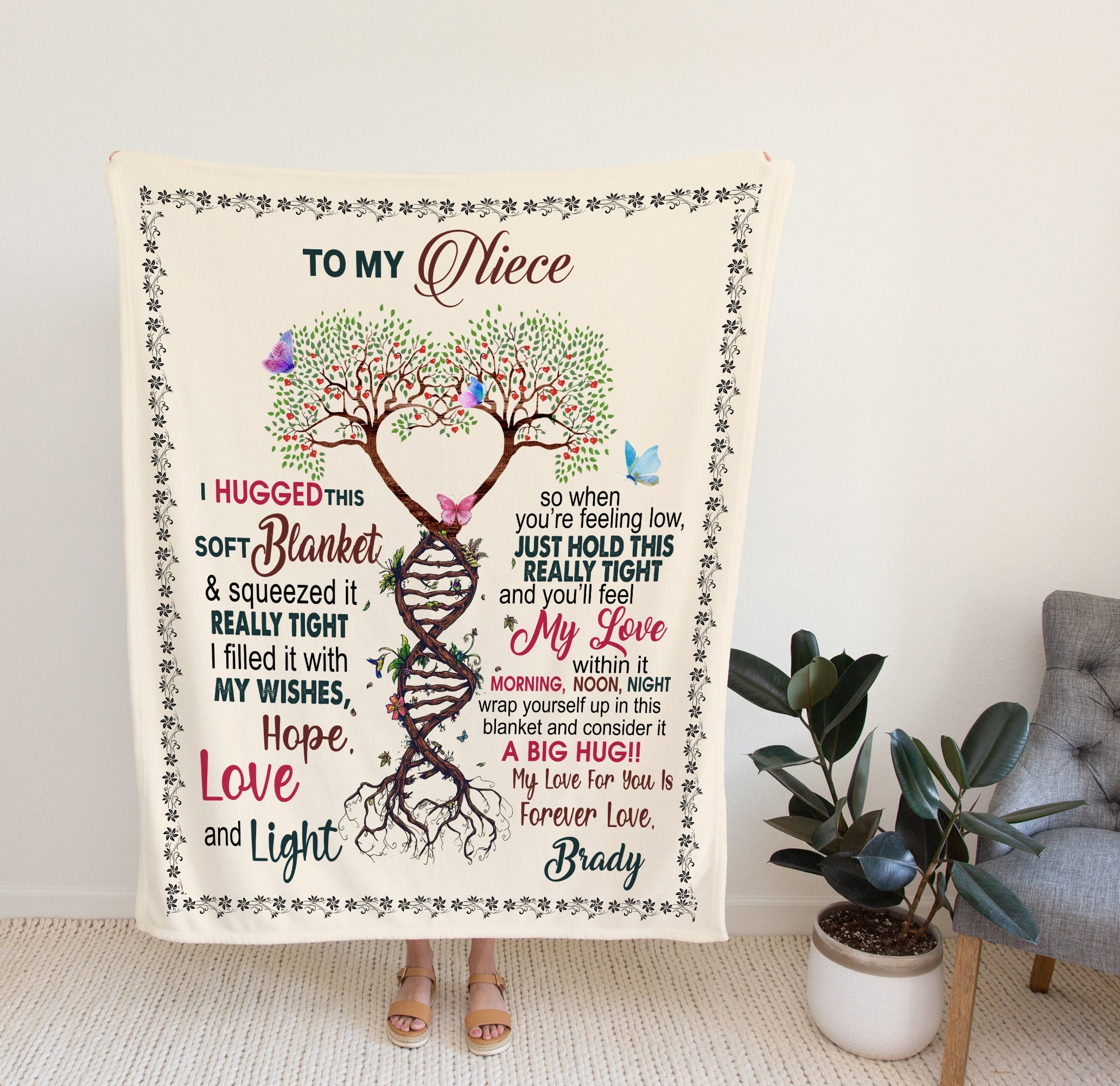 Family tree blanket daughter sale