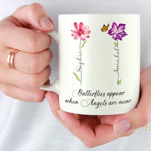 Memorial Gifts, Keepsake Gifts, Butterflies Appear When Angels Are Near Mug, Gifts For Women, Women Gifts, Grandma Gifts, Gifts For Mom