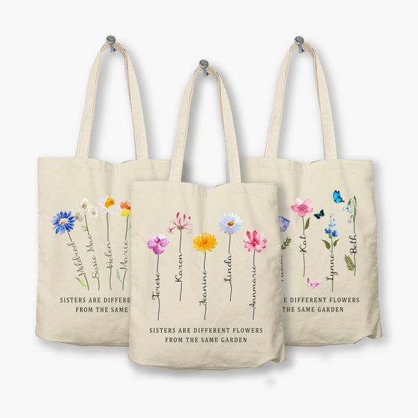 Personalized Tote Bag, Sister Gifts, Sister Birthday Gifts From Sister, Gifts For Sister, Birthday Gifts, Gifts For Women, Canvas Tote Bag