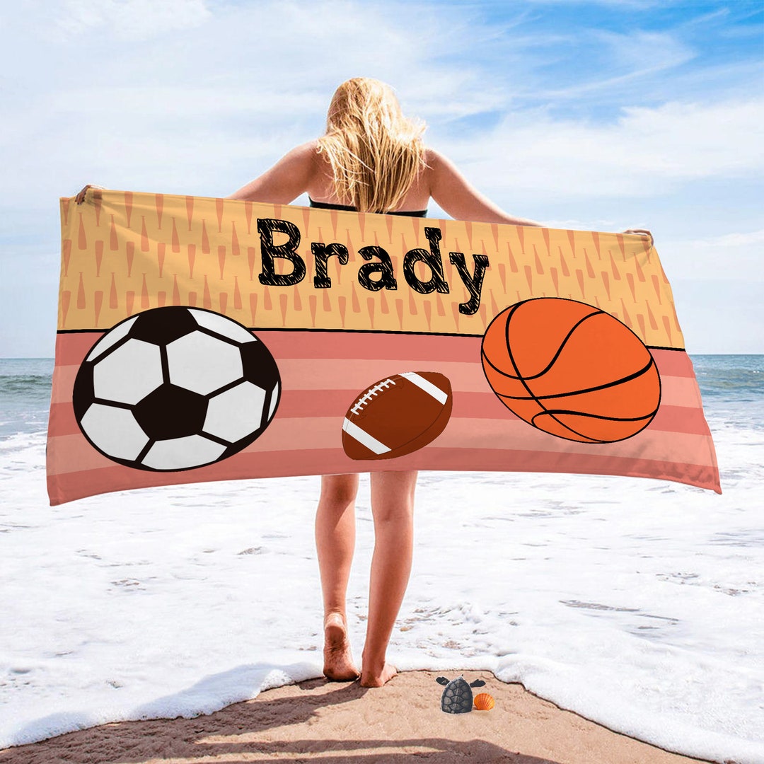 Custom Football Beach Towel, Personalized Dallas