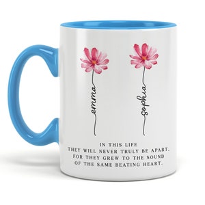 Personalisierte Zwillingskaffeetasse, Zwillingsgeschenk, Zwillingszitat, Zwillingsschwesterngeschenk, Zwillingsbrüdergeschenk, Zwillingsgeburtsgeschenk, Zwillingsgeburtstagsgeschenk, Tripletgeschenke