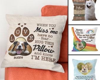 Loss Of Dog Sympathy Gift, Dog Pet Memorial Gifts, Sympathy Gift, Throw Pillows With Inserts Included, Decorative Pillows, Personalized Gift