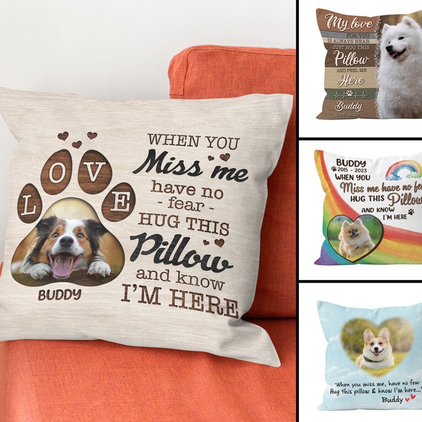 Loss Of Dog Sympathy Gift, Dog Pet Memorial Gifts, Sympathy Gift, Throw Pillows With Inserts Included, Decorative Pillows, Personalized Gift