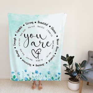 You Are Inspiration Blanket, Bible Verse Throw Blanket, Christian Inspiration, Inspirational Gifts,Christian Gifts, Birthday Gifts For Women