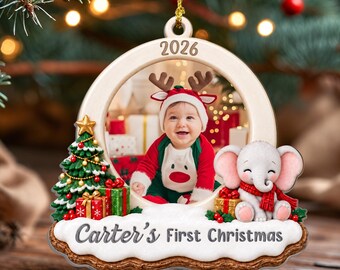 Personalized Baby's First Christmas Ornament 2026, Baby Boy, Baby Girl Ornament, Baby Newborn Christmas Keepsake, New Mom, New Parents Gifts