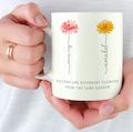 Sister Gifts, Sisters Gifts from Sister, Sisters Are Different Flowers Mug, Month Flower, Sister Gifts For Birthday, Customized Coffee Mug.