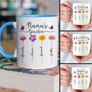 Personalized Gifts, Gifts For Women, Nana's Garden, Grandma Gifts, Mothers Day Gifts for Grandma Nana, Grandma Birthday Gifts, Coffee Mug