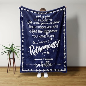 Personalized Gifts, Retirement Blanket,Retirement Gifts For Men, Women Gifts,Retirement Gifts,Farewell Gifts, Going Away Gift, Goodbye Gifts