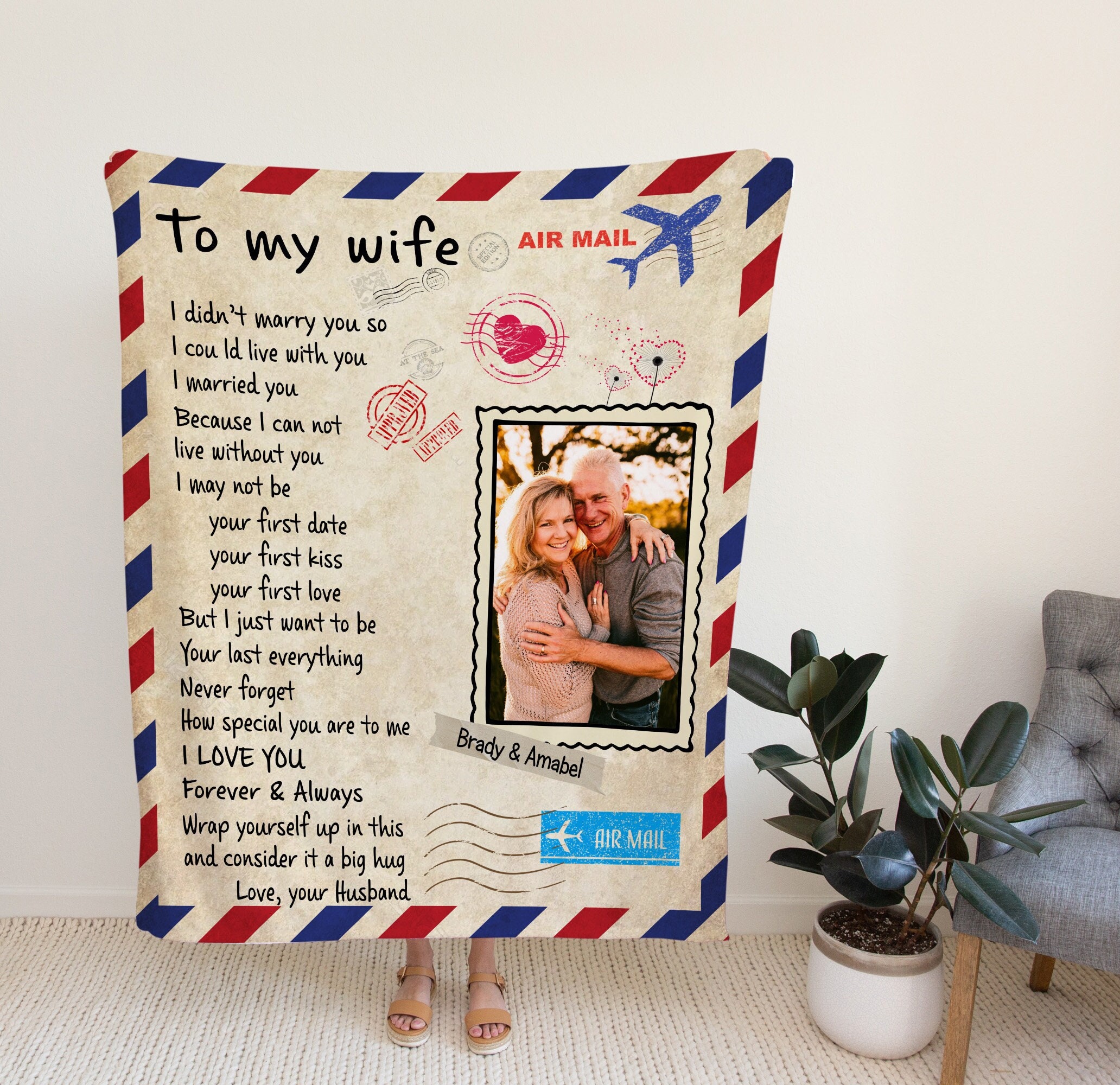 Husband Gifts from Wife Blanket 60X50 - Fathers Day for Husband -  Birthday Gift for Husband Who Has Everything - to My Husband Gifts - Gifts  for Him