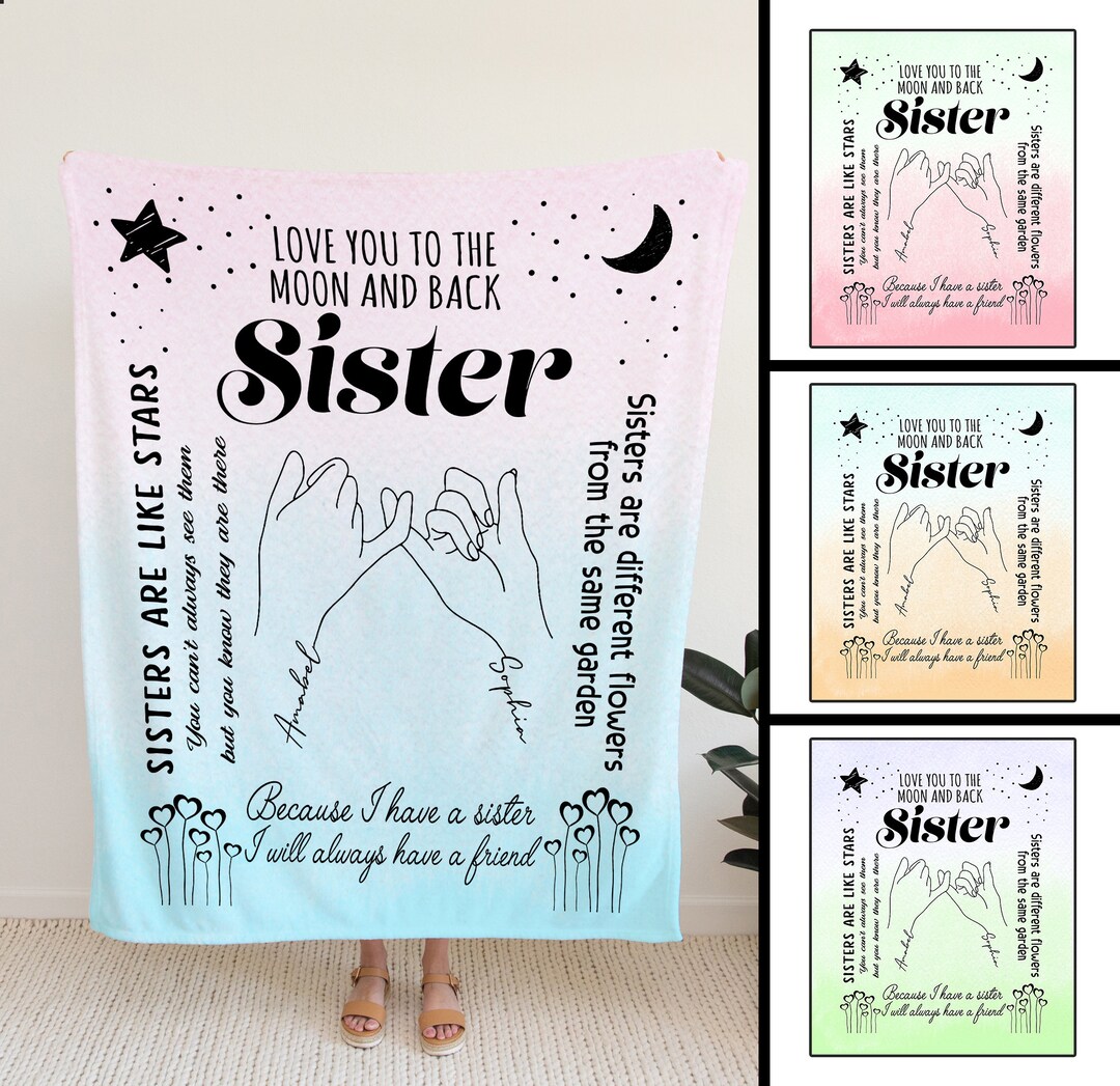 Pinky Promise Holding Hands Blanket Sisters Gift Ideas Etsy