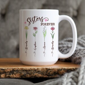 Personalized Gifts, Sister Gifts, Sisters Forever Mug, Sister Birthday Gifts From Sister, Gifts For Women, Christmas Gifts, Coffee Mug image 3