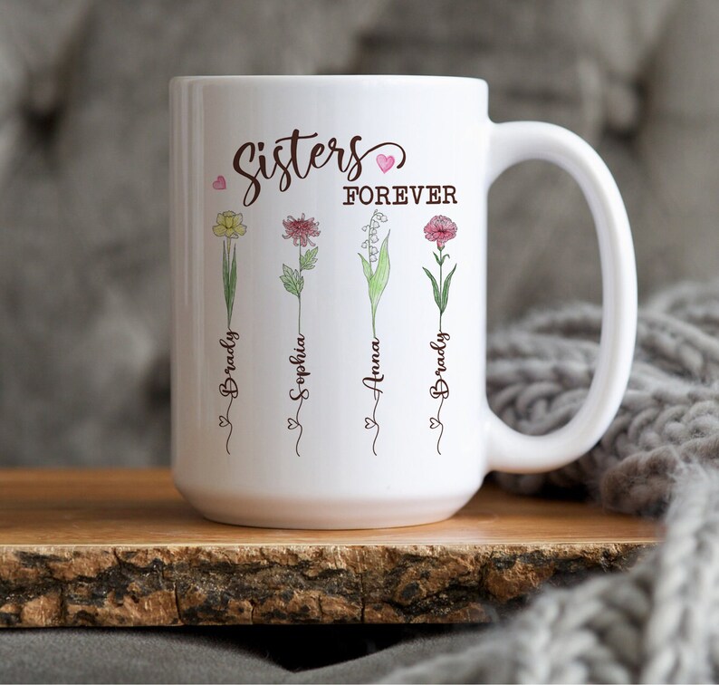 Personalized Gifts, Sister Gifts, Sisters Forever Mug, Sister Birthday Gifts From Sister, Gifts For Women, Christmas Gifts, Coffee Mug image 3