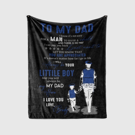 Custom Police to My Dad Thin Blue Line Blanket Personalized Gift for Father Back the Blue Blanket. Etsy Canada