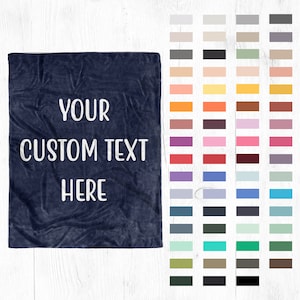 Personalized Throw Blankets, Custom Blanket with Text Photo Logo, Blankets for Family Birthday Wedding Gifts Couch Sofa Bedroom Living Room