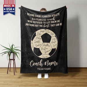 Soccer Blanket, Personalized Blankets And Throws, Soccer Gifts, Soccer Gifts For Boys, Coach Gifts, Soccer Gifts For Team, Mens Gifts