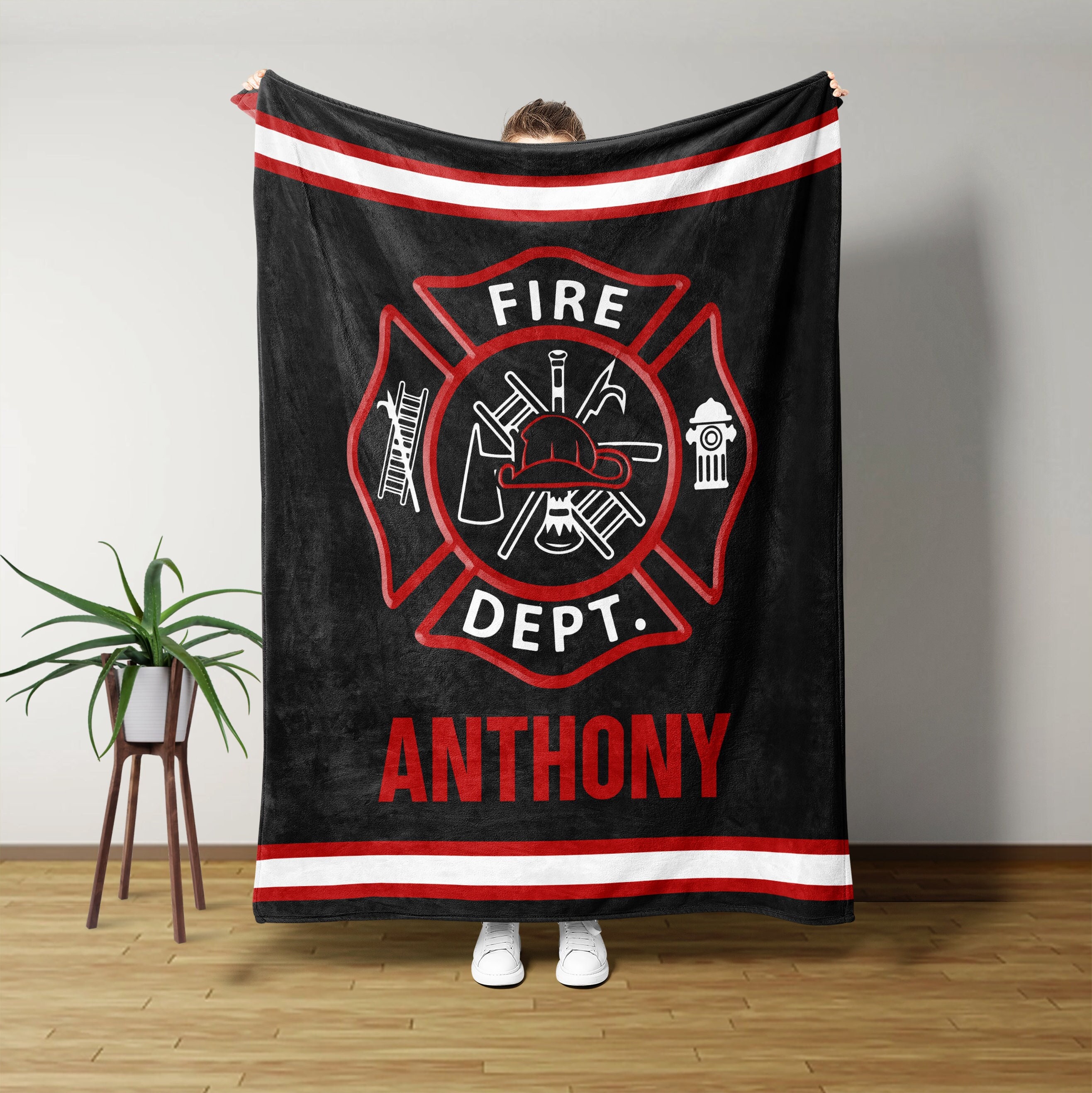 Thin Red Line Super Soft Throw Blanket - 50x60 Throw