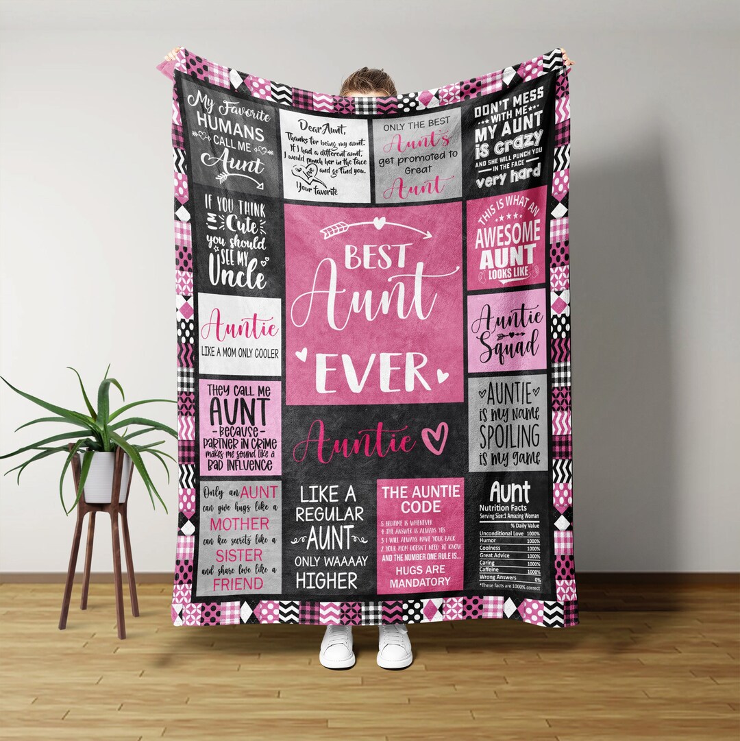 Aunt Gifts, Aunt Birthday Gifts, Best Aunt Ever Blanket, Gifts for