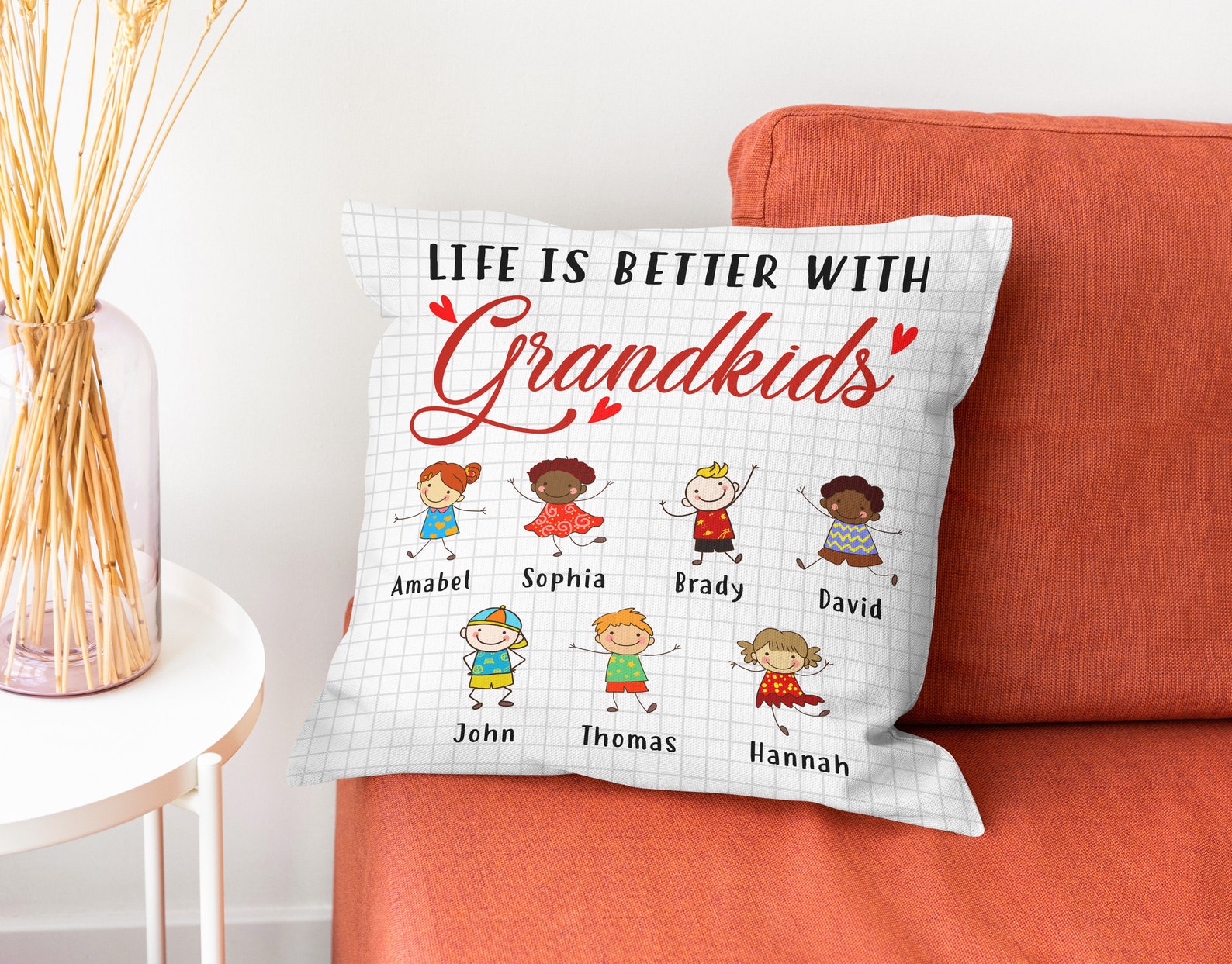 Personalized Pillow Life is Better With Grandkids Pillow Etsy