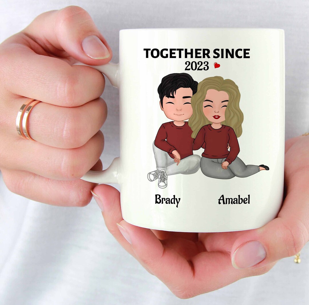 Custom Couple Mug, Together Since Mug, Gifts for Anniversary Valentine Wedding, Mug for Couple ...