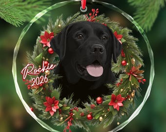 Black Lab Ornament, Labrador Ornament, Labrador Retriever Dog Ornaments, Dog Gifts for Women Men, Dogs Lovers Gifts, Hanging Ornament 2026