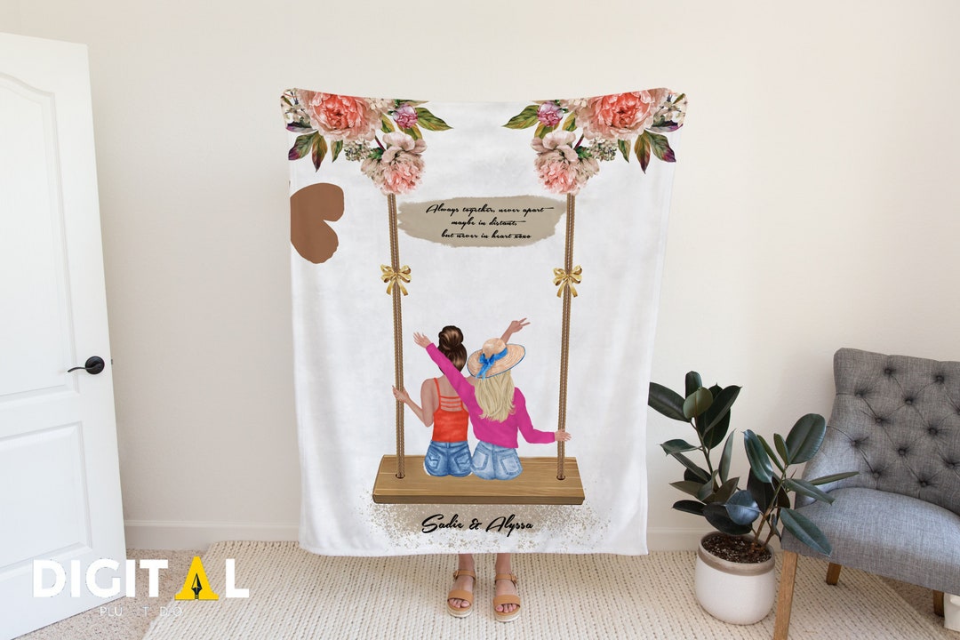 Custom Sister Blanket From Sister, Personalized Blanket for Best Friend