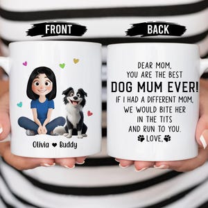 Best Dog Mom Ever Mug, Mothers Day Coffee Cup Gifts for Dog Owners, Dog Lovers Gifts for Women, Dog Mom Coffee Mugs, Best Dog Mom Gifts