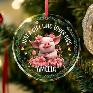 Pig Gifts, Pig Ornaments for Girls, Daughter, Granddaughter, Niece, Women, Sister, Friend, Pig Lovers, Pig Christmas Ornament 2025 Keepsakes