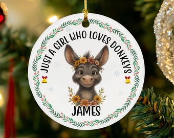 Donkey Gifts, Donkey Ornaments for Girl, Daughter, Granddaughter, Niece, Sister, Friend, Donkey Lovers, Animal Christmas Ornament 2026