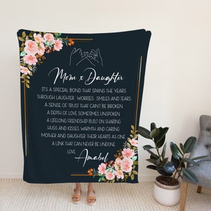 Personalized Mom And Daughter It's A Special Bond Blanket, Gift Ideas For Mum, Mother's Day Gift, Gift From Daughter To Mother.