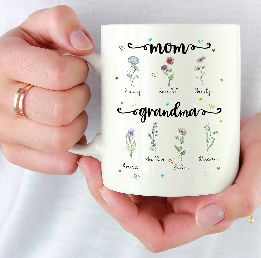 Personalized Gift Ideas for Mom and Grandma, Family Birth Month Art ...