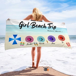 Custom Girl Beach Trip, Personalized Gift For Besfriend, Bestie's Gift Ideas, Vacation Gift.