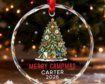 Personalized Camping Christmas Ornament 2026, Merry Campmas Ornament, Camping Ornament, Christmas Gift For Camping Lover, Adventure Lover