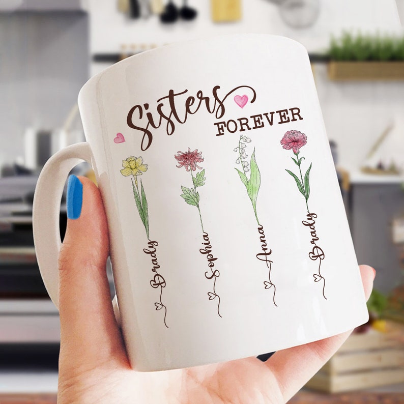Personalized Gifts, Sister Gifts, Sisters Forever Mug, Sister Birthday Gifts From Sister, Gifts For Women, Christmas Gifts, Coffee Mug image 2