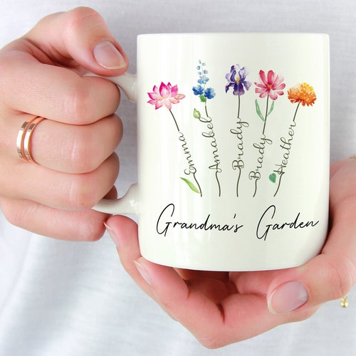 Gifts for Grandma, Mom, Grandma's Garden, Gift Ideas For Nana, Gigi, Customized Coffee Mug, Gifts From Grandkids, Mother Day Gifts.