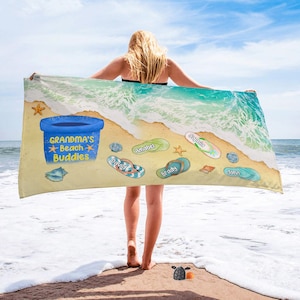 Regalos personalizados, Toalla de playa, Amigos de la playa de la abuela, Regalos de verano, Regalos de playa, Regalos de la abuela, Gigi, Regalos de Nana, Regalos de cumpleaños de la abuela