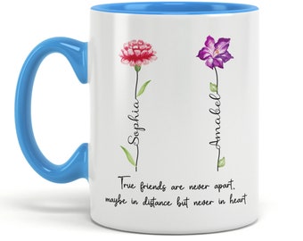 True Friends Are Never Apart Coffee Mug, Friendship Gifts, Best Friend Gifts, Bestie Gifts For Women, Birthday Gifts, Personalized Gifts