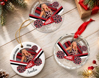 Cheerleader Ornament 2026, Cheerleading Christmas Ornament for Girls, Cheer Team Gifts, Senior Night Gifts, Coach Appreciation Keepsakes