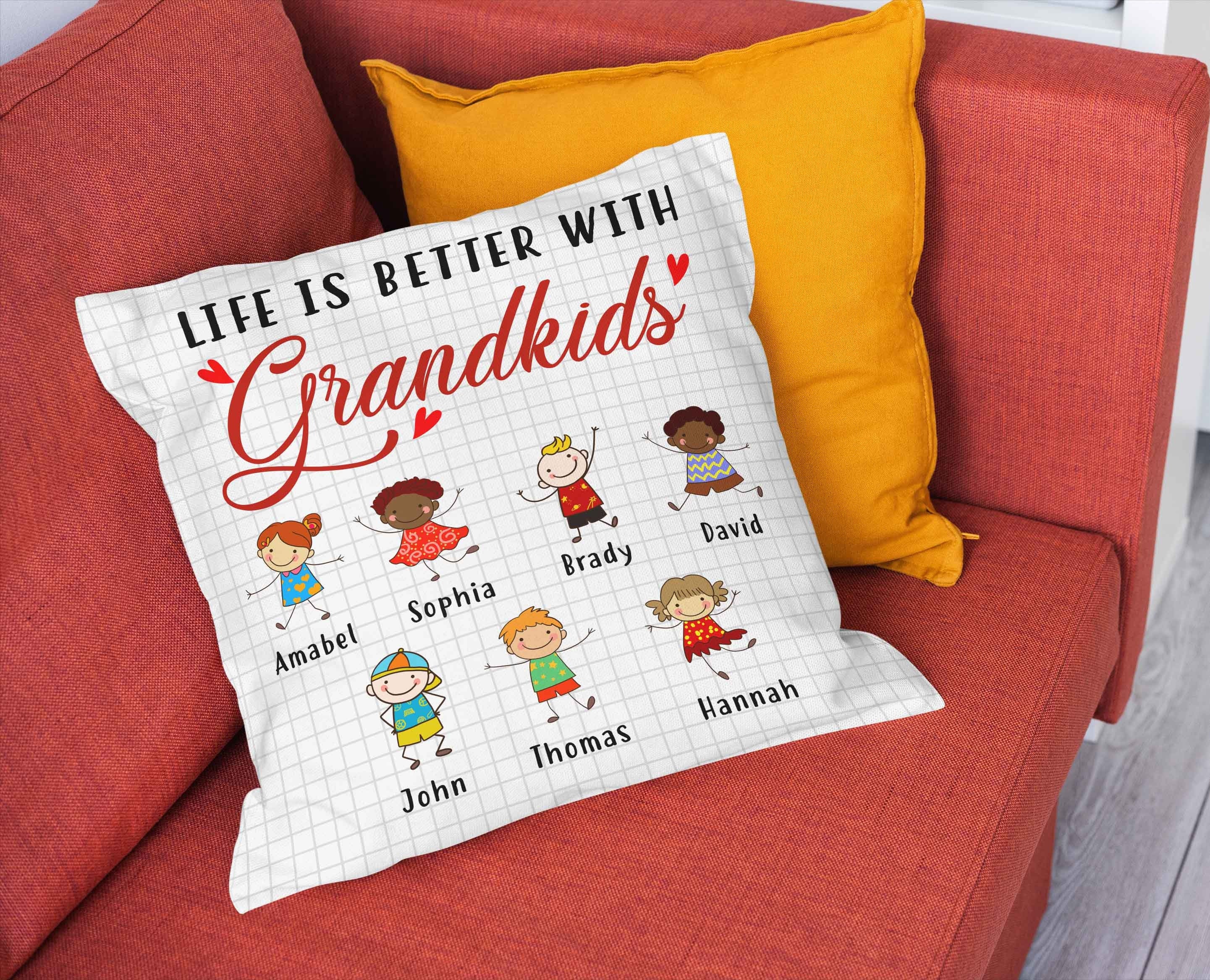 Personalized Pillow Life is Better With Grandkids Pillow Etsy