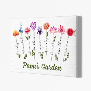 Mens Gifts, Custom Gifts, Papa&#39;s Garden, Wall Art Decor, Dad Gifts, Grandpa Gifts, Father&#39;S Day Gifts, Birthday Gifts For Men, Papa Gifts