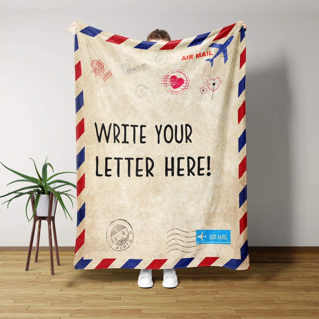 Personalized Love Letter Blanket for Son, Customized Long Distance Love