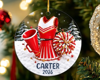 Cheerleader Christmas Ornament 2026, Cheerleader Gifts, Senior Night Cheerleader, Cheerleading Ornament for Girls Teens, Captain Team, Women