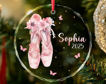 Ballet Shoes Christmas Ornament 2026, Pink Pointe Shoe Gifts for Girl, Daughter, Granddaughter, Niece, Sister, Friend, Ballerina Gifts