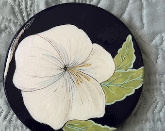 Onderzetter witte hibiscus