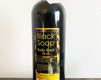 Jabón corporal negro africano - 16 oz.