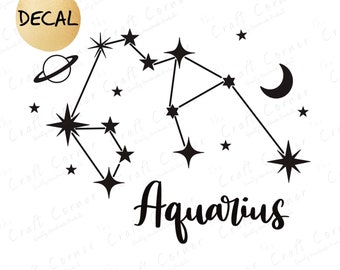 Zodiac Sticker Aquarius Gifts Aquarius Decal Zodiac Gifts Aquarius Symbol Aquarius Sticker Aquarius Witch Aquarius Zodiac Sign