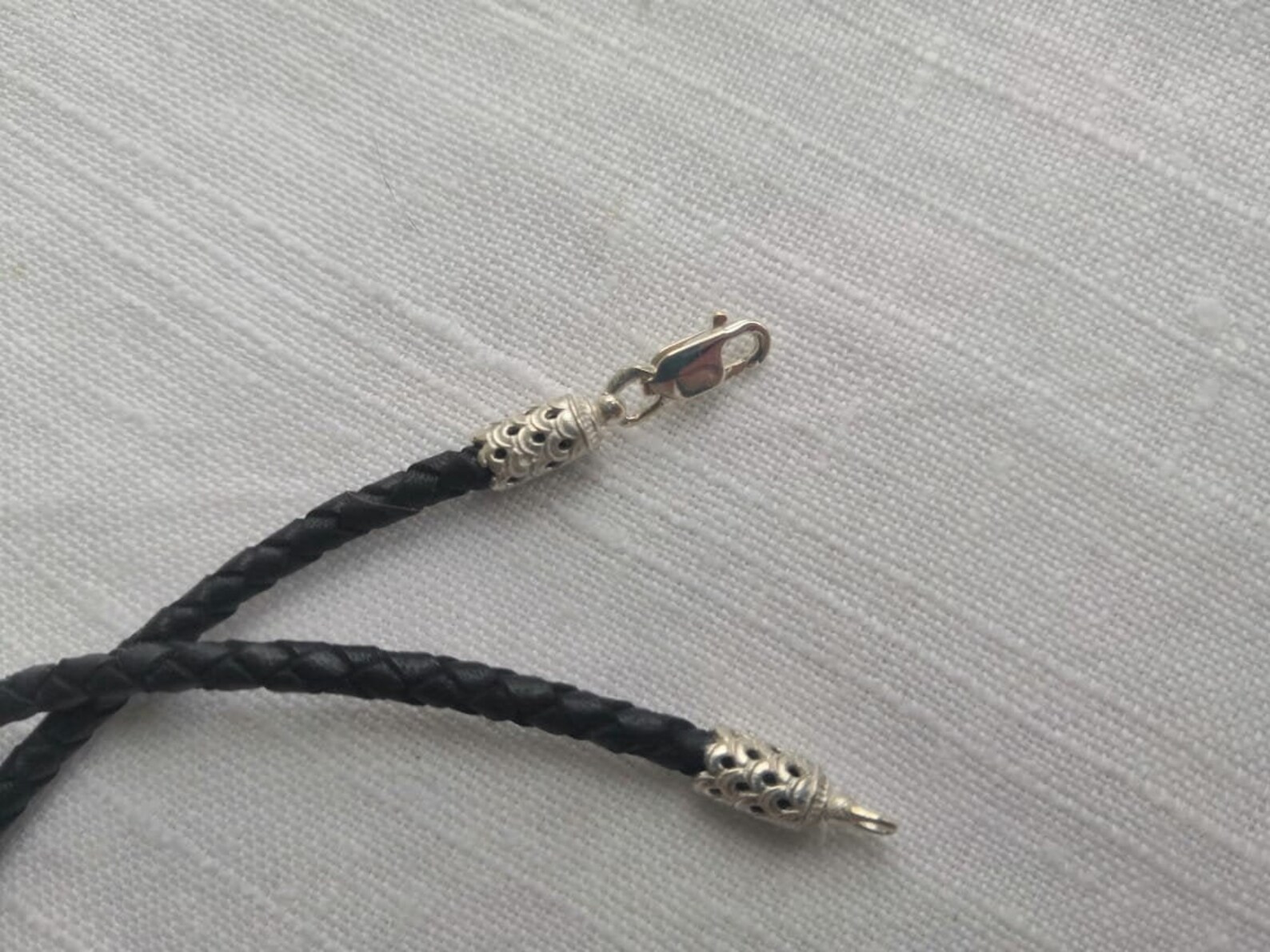 Leather Cord For Pendants Amulets. Leather Sterling siver Etsy
