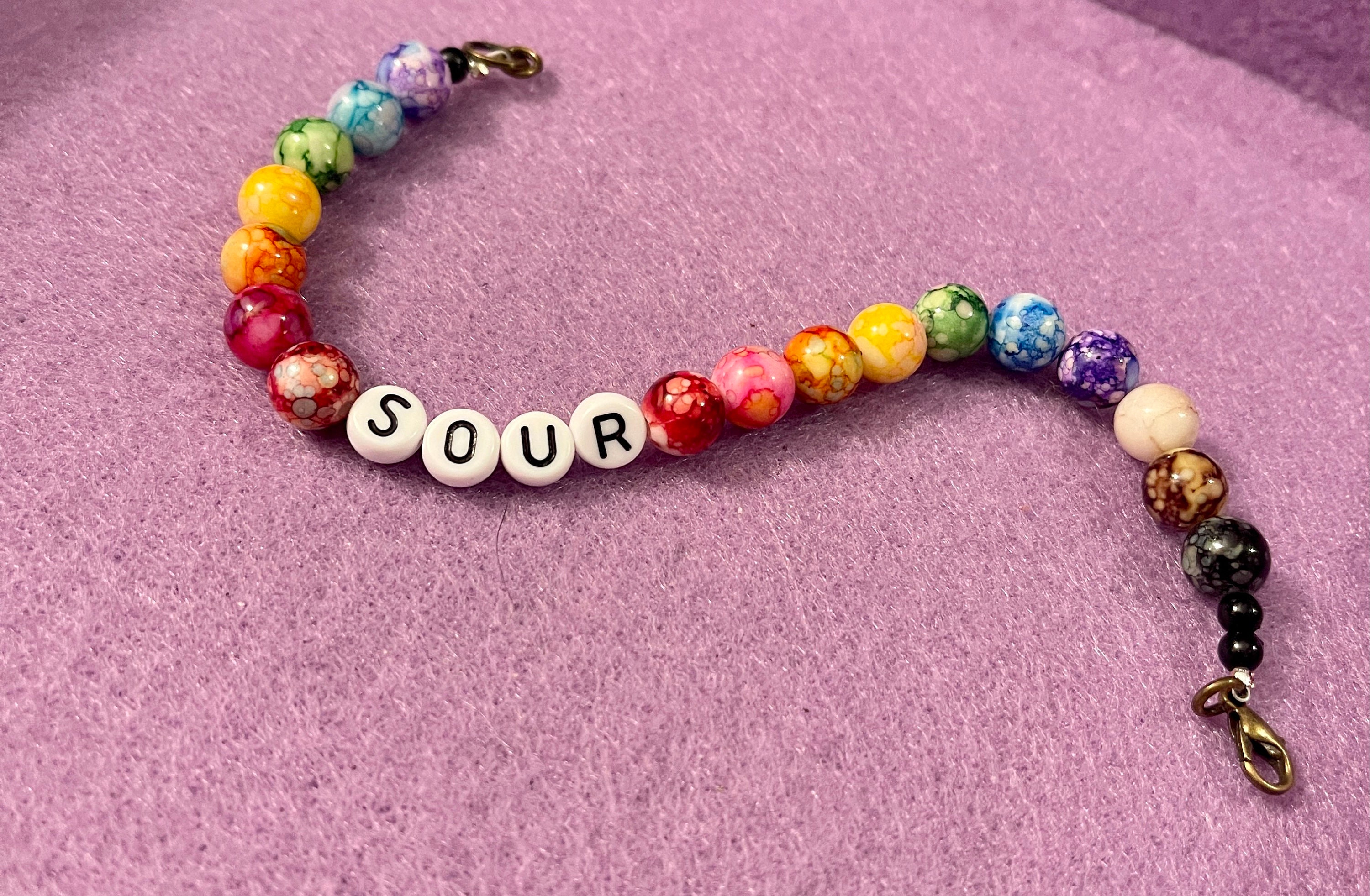 SOUR Olivia Rodrigo rainbow bracelet FREE SHIPPING | Etsy