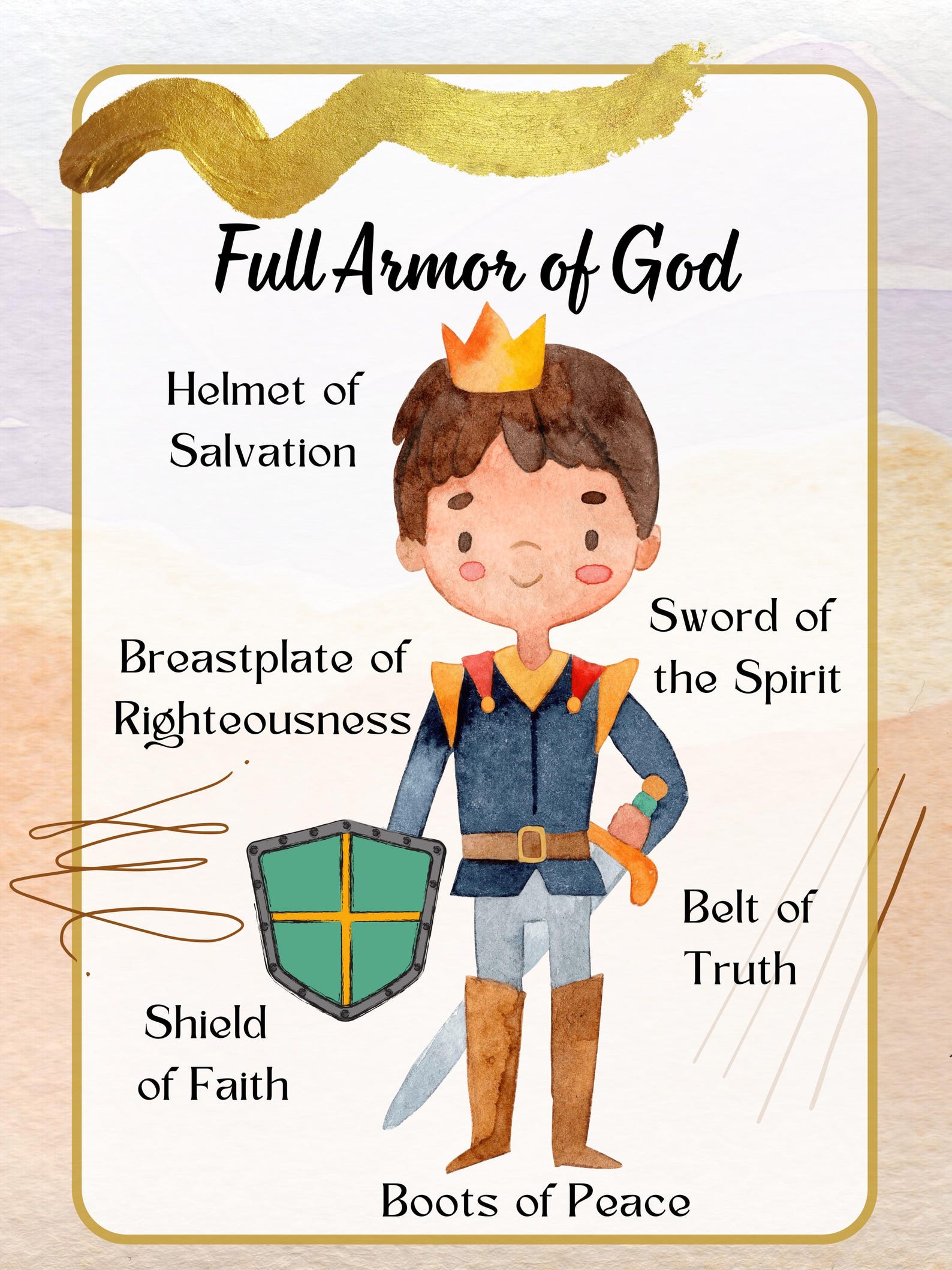 Armor of God Poster Etsy
